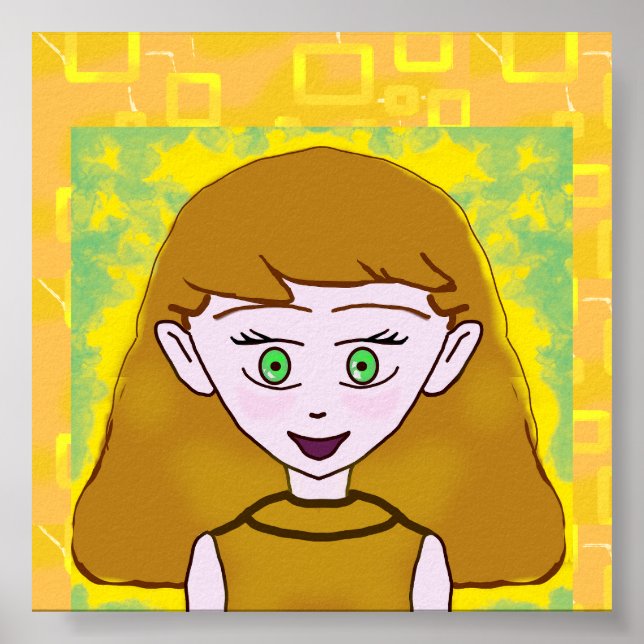 Poster de feliz de Animação de Popcorn (Frente)