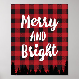 Poster de Feliz de Natal brilhante/Parede de de Na