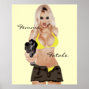 Poster de Femme Fatale Loura Perigosa