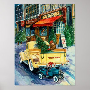 poster de Feriado de natais vintages Retro