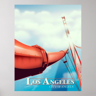 Poster de férias da cidade de Anjos de Los Angeles