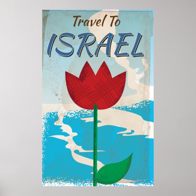 Poster de férias de Israel Vintage (Frente)