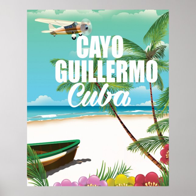 Poster de férias de praia de Cayo Guillermo (Frente)