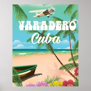 Poster de férias de praia em Varadero-Cubano