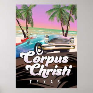 Poster de férias do Corpus Christi Texas