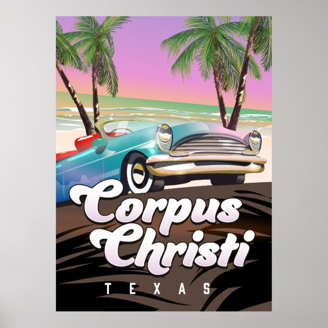 Poster de férias do Corpus Christi Texas (Frente)