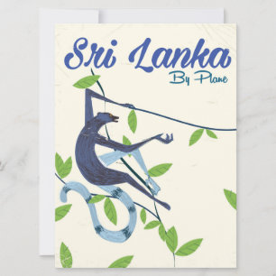 Poster de férias do macaco Sri Lanka