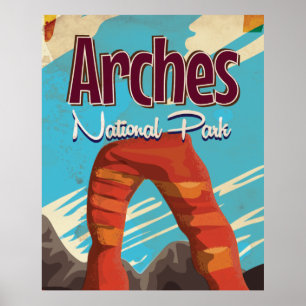 Poster de férias do Parque Nacional Arches