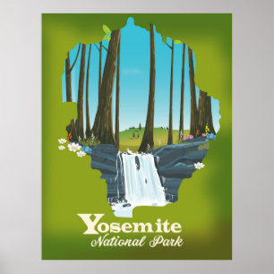 Poster de férias do Parque Nacional de Yellowstone