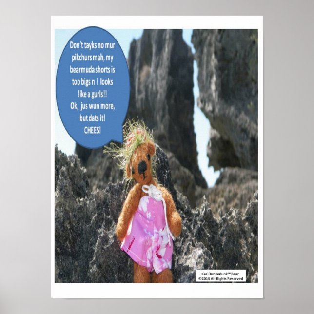 Poster de Férias do Urso Ker'Dunkedunk (Frente)