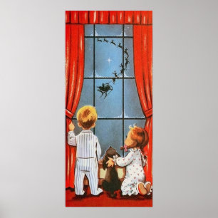 Poster de Férias dos natais vintages Retrorísticos