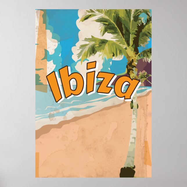 Poster de férias Ibiza Vintage (Frente)