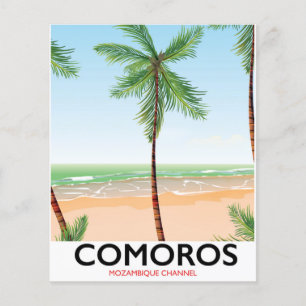 Poster de férias na ilha das Comores.
