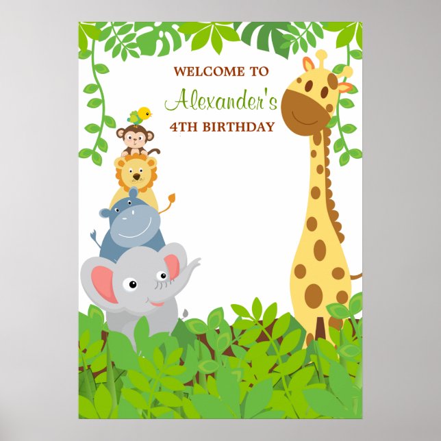 Poster de Festa de aniversário Engraçado para Bebê (Frente)
