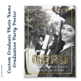 Poster de Festa de formatura de Nome de Foto do Fo