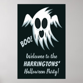 Poster de festa de texto personalizado do Hallowee