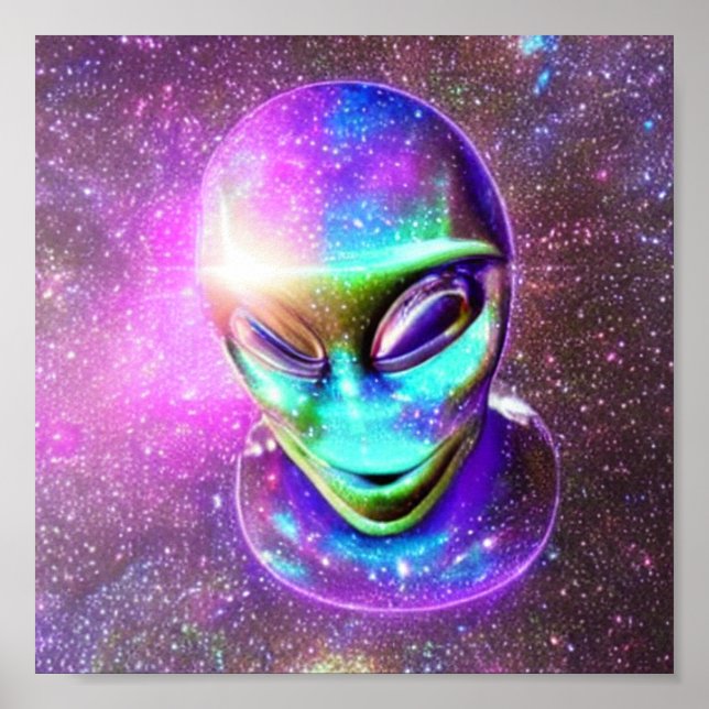 Poster de ficção da alienígena (Frente)