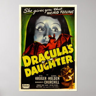 Poster de Filme da Vintagem da Filha de Drácula