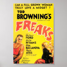 Poster de filme "Freaks" de Tod Browning.
