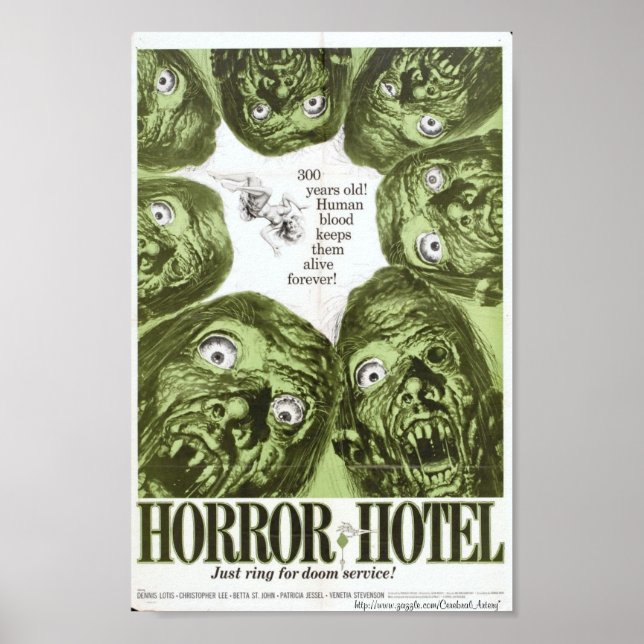 poster de Filme "Hotel Horror" ou "Cidade do Morto (Frente)