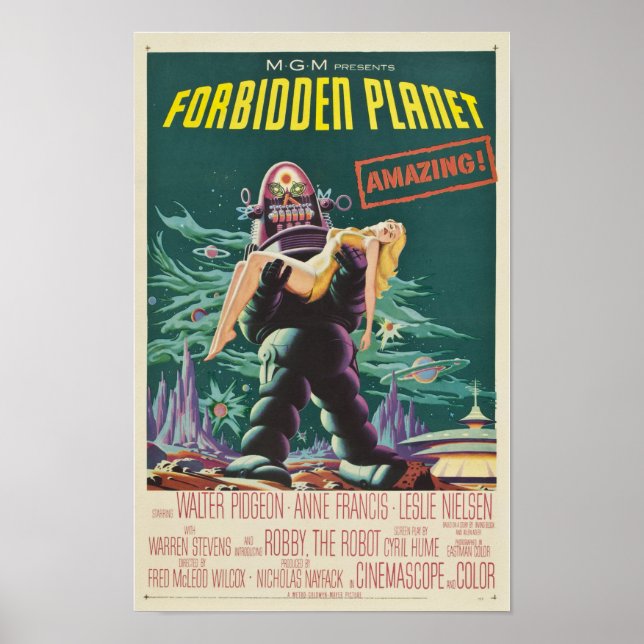 Poster de Filme Monstro Proibido do Planeta (Frente)