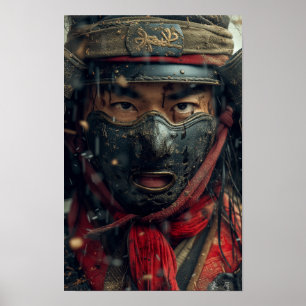 Poster de Filme Preto do Horror Samurai - Estilo G