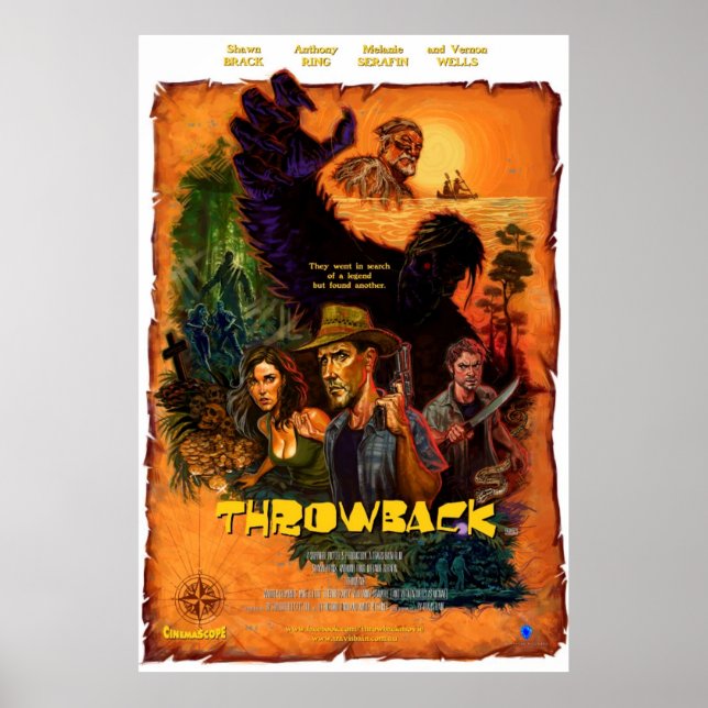 poster de filme "Throwback" com uma folha (Frente)