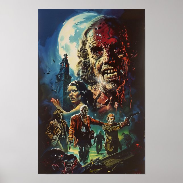 Poster de Filmes Clássicos de Horror de Hammer (Frente)