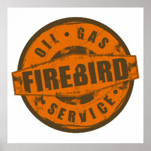 Poster de Firebird do sinal do vintage