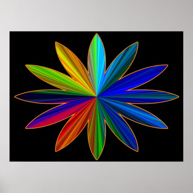 Poster de Flor Arco-Íris (Frente)