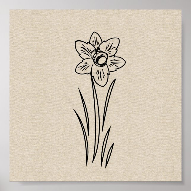 Poster de Flor Daffodil (Frente)
