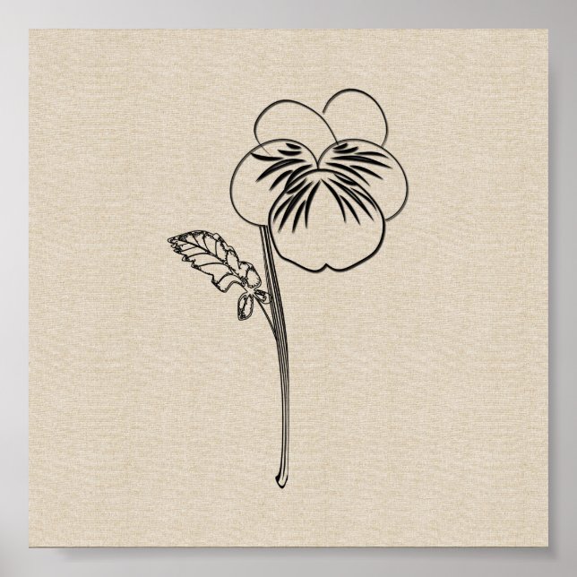 Poster de Flor Pansível (Frente)