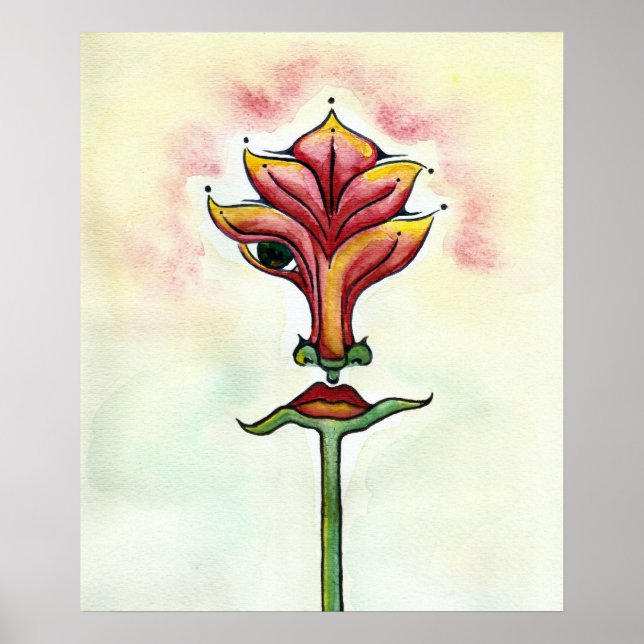 Poster de Flor Rosa (Frente)