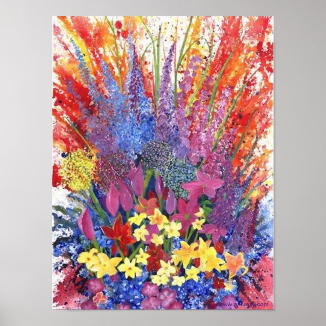 Poster de flor selvagem do Alasca reutilizável (Frente)