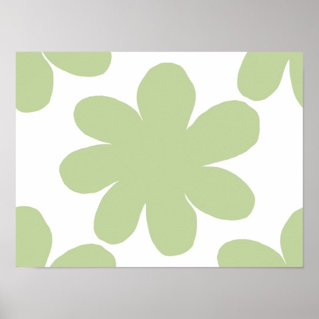 Poster de flor verde (Frente)