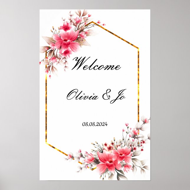 Poster DE FLORAL DE PINCO PARA CASAMENTO (Frente)