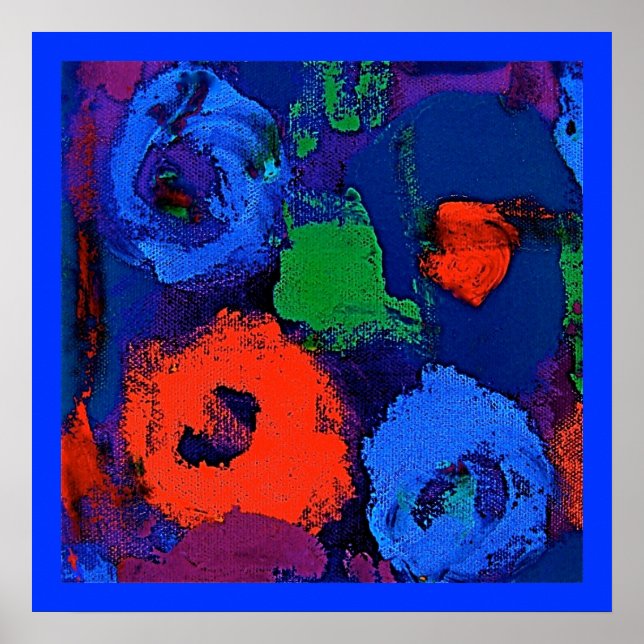Poster de Flores Azuis (Frente)