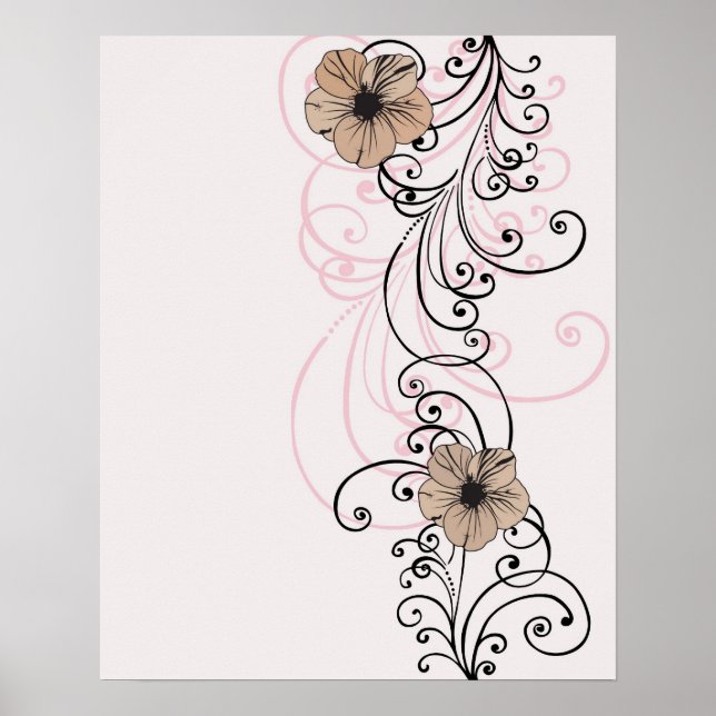 Poster de flores retrorreflectoras (Frente)