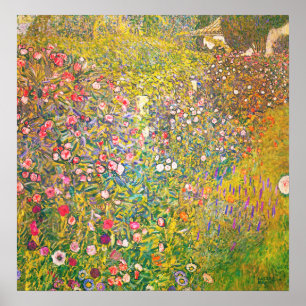 Poster de Flores Rosa Gustav Klimt