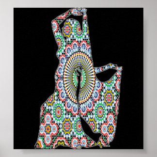 Poster de Flowery Belly Dancer Cutout