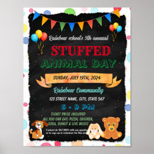 Poster de folheto de eventos do Dia do Animal
