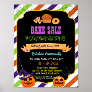 Poster de folheto de venda de assar de Halloween
