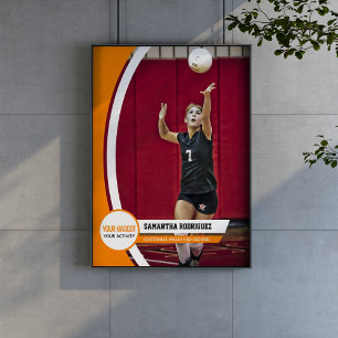 Poster de Foto da Escola de Moldes Curvos Laranja