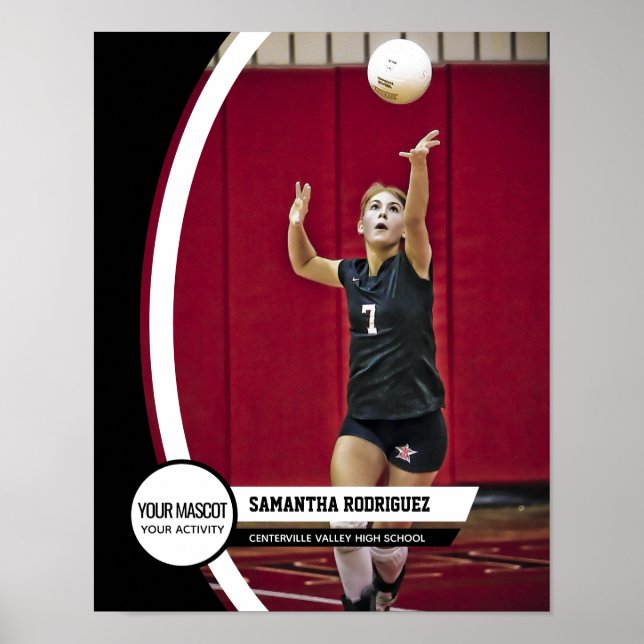 Poster de Foto da Escola de Quadros Curvos Pretos (Frente)