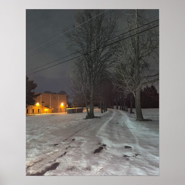 Poster de Foto da Noite de inverno (Frente)