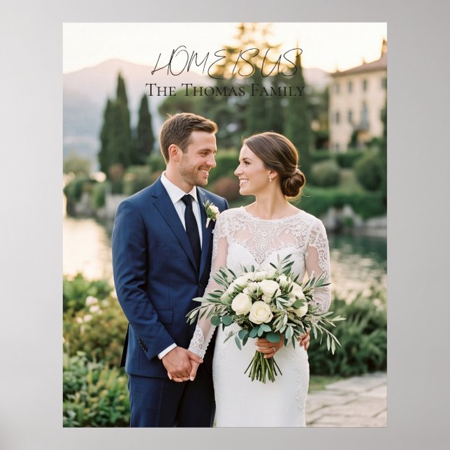 Poster de Foto de Casal Personalizado em Casa (Frente)