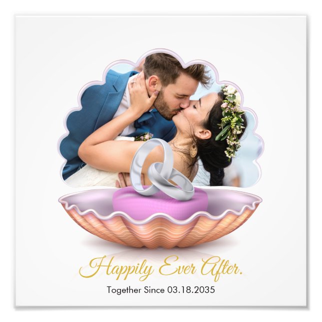 Poster de Foto De Casamento Personalizado Para Sem (Frente)