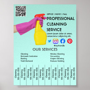 poster de Foto de limpeza verde com presilhas rasg