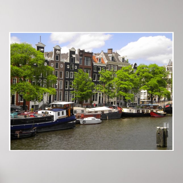 Poster de Foto do Canal de Amsterdã (Frente)