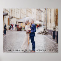 Poster de Foto do Noivo de Casamento Moderno